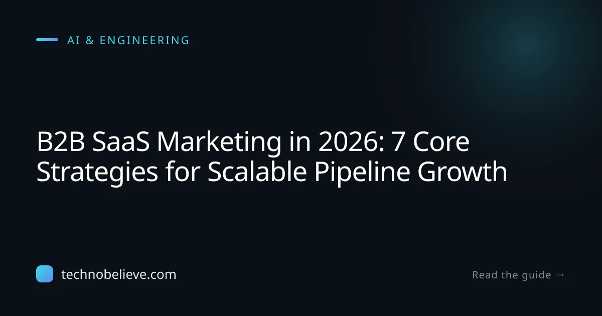 Featured image for B2B SaaS Marketing in 2026: 7 Core Strategies for Scalable Pipeline Growth