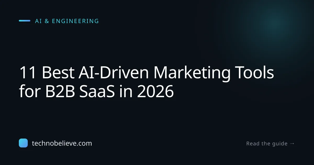 Featured image for 11 Best AI-Driven Marketing Tools for B2B SaaS in 2026