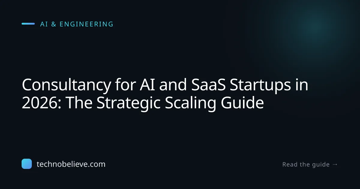 Featured image for Consultancy for AI and SaaS Startups in 2026: The Strategic Scaling Guide