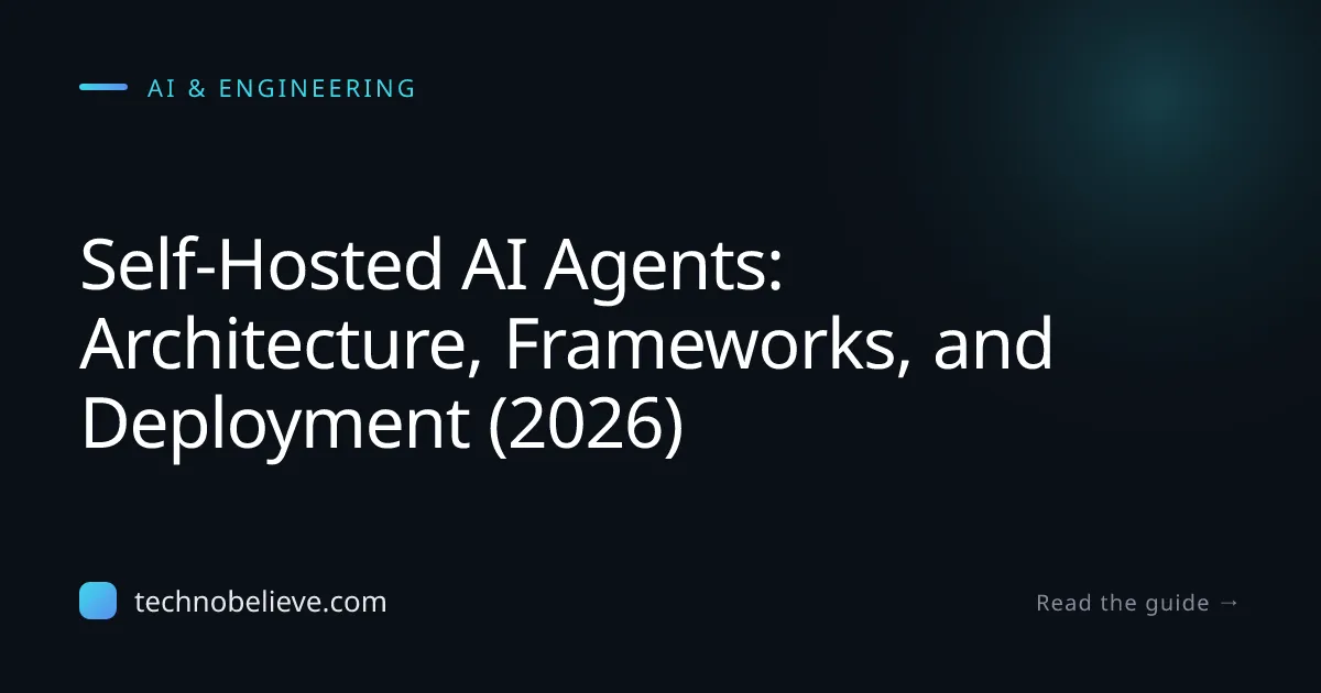 Featured image for Self-Hosted AI Agents: Architecture, Frameworks, and Deployment (2026)